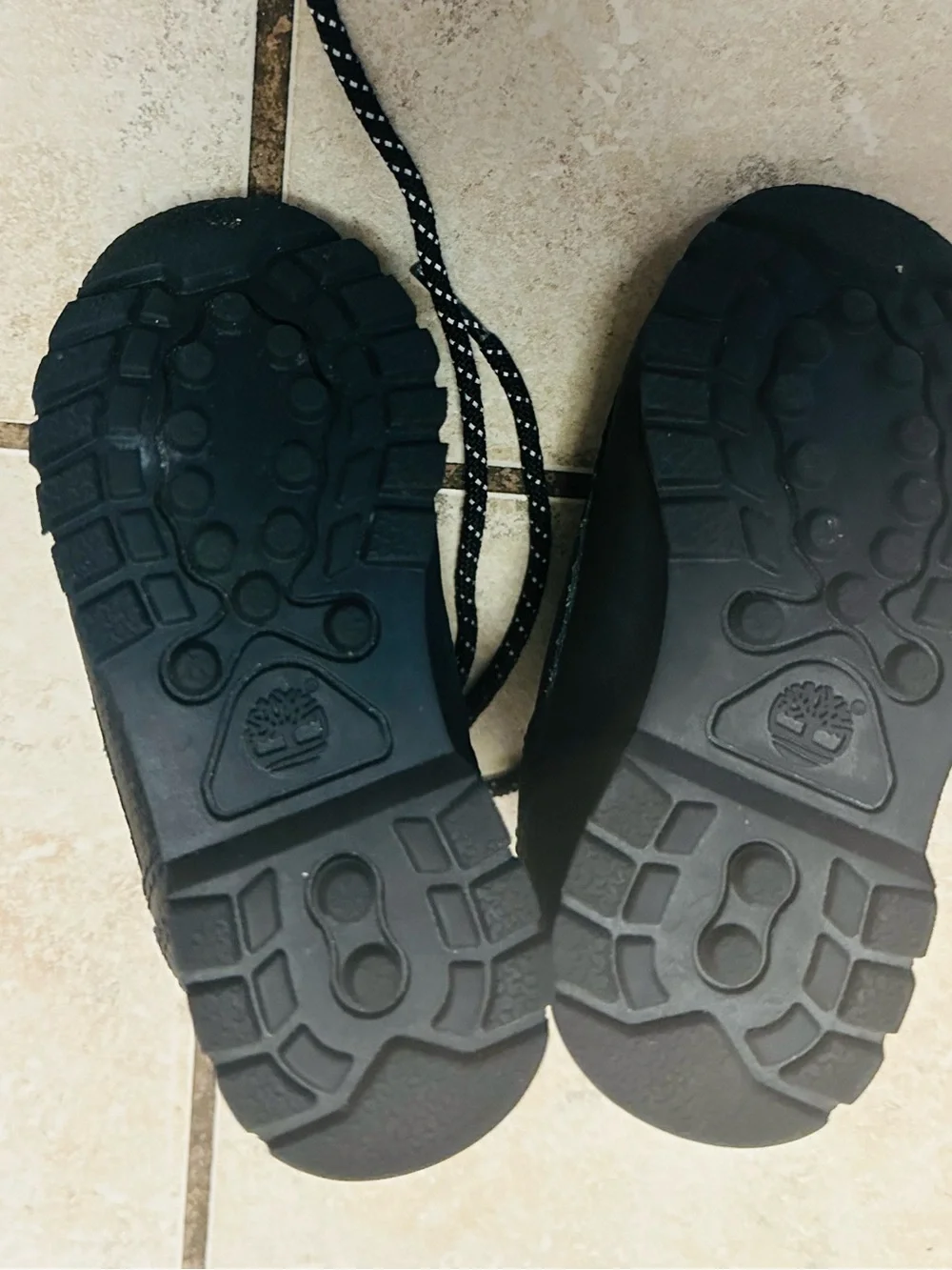 Timberland Kids Black and Orange High-Top Sneakers